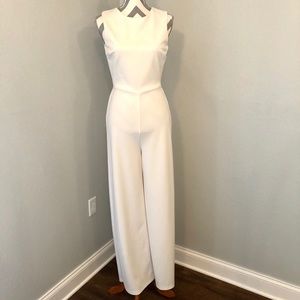 Lulus Button Top Backless Jumpsuit | White